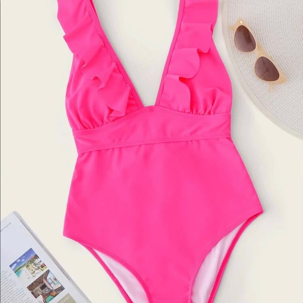 Hot pink suit